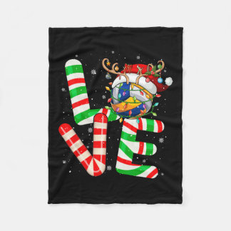 Couverture Polaire Love Père Noël Reindeer Volleyball Outils Coloré