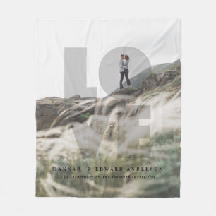 Couverture Polaire Love photo élégant moderne cadeau personnalisé