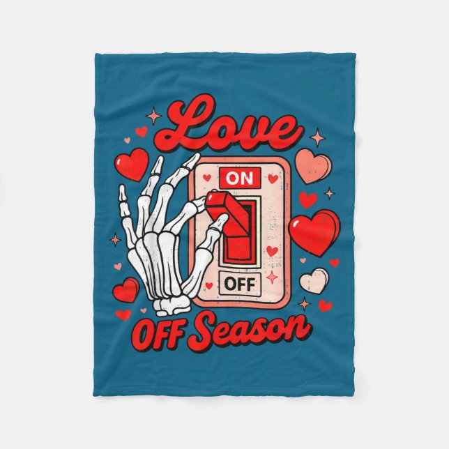 Couverture Polaire Love Season Skeleton Funny Valentines Day Womens T (Devant)