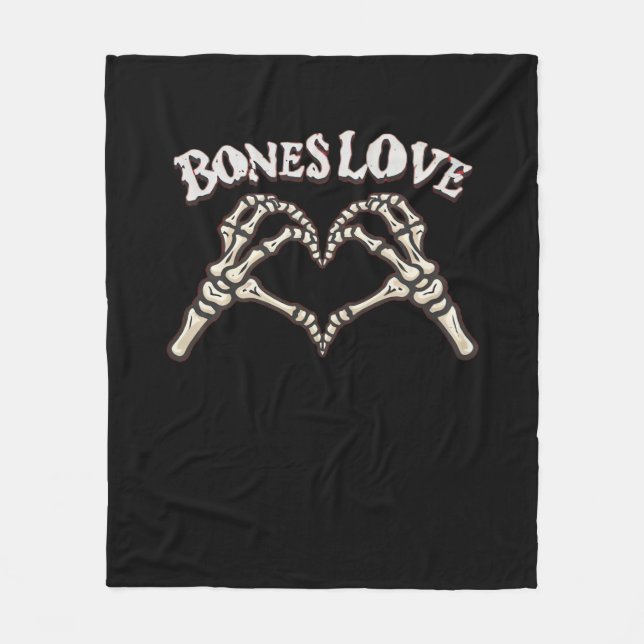 Couverture Polaire Love Skeleton Hand Classic (Devant)