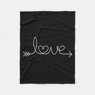 Couverture Polaire Love T Shirt Women Men Heart Arrow Graphic Valenti