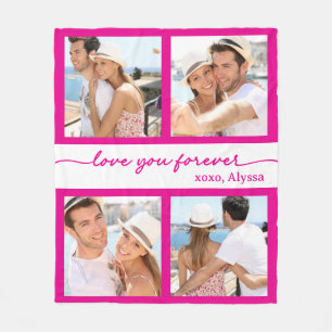 Couverture Polaire Love You Forever 4 Photo Fleece Blanket