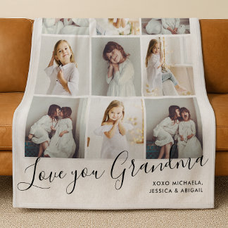 Couverture Polaire Love You Grand-mère 9-Photos