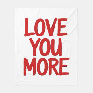 Couverture Polaire Love You More Minimal Heartfelt Design 