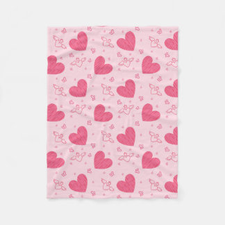 Couverture Polaire Lovely Valentine's Day Heart Theme Design