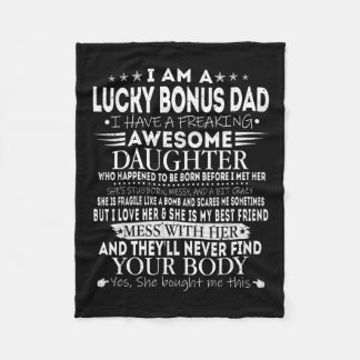 Couverture Polaire Lucky Bonus Papa Tee de Fille Awesome Père