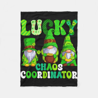 Couverture Polaire Lucky chaos coordinator shamrock leopard gnomes