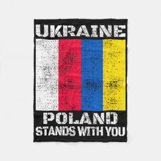 Couverture Polaire L'Ukraine la Pologne est avec vous Soutien polonai