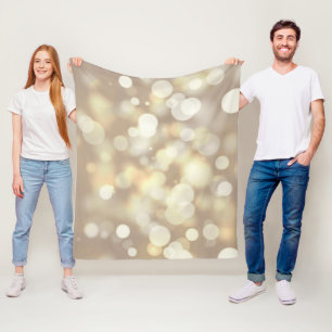 Couverture Polaire Lumières Gold Bokeh Party