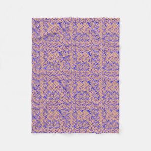 Couverture Polaire Lumineuse filet bleu avec fleurs 02b LOrange BG