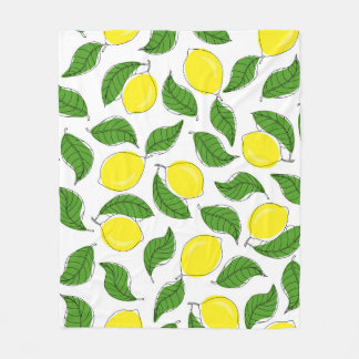 Couverture Polaire Lumineux citrons vert Feuille Motif