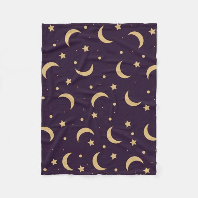 Couverture Polaire lune avec ciel nocturne (Devant)