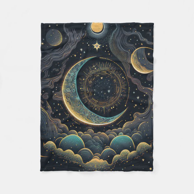 Couverture Polaire Lune céleste (Devant)