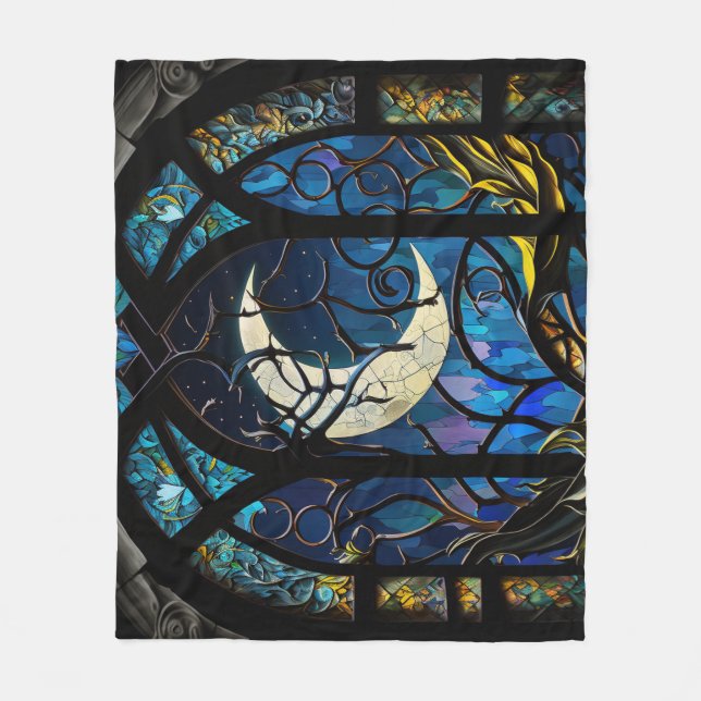 Couverture Polaire Lune de croissant en verre tendu (Devant)