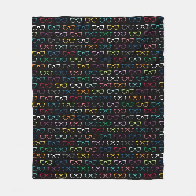 Couverture Polaire Lunettes de haute couleur Motif noir (Devant)
