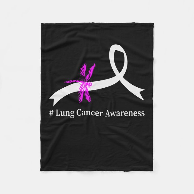 Couverture Polaire Lung Awareness Pearl Ribbon (Devant)