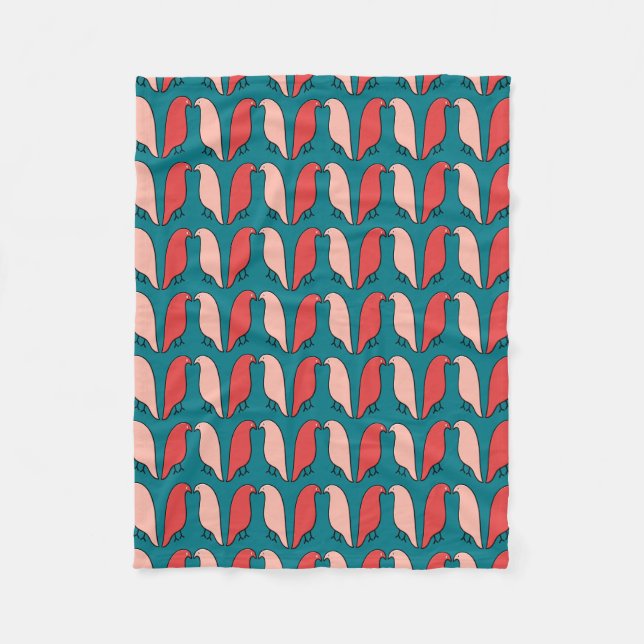 Couverture Polaire L'Union Organisée des Oiseaux - Style Pop Art (Devant)