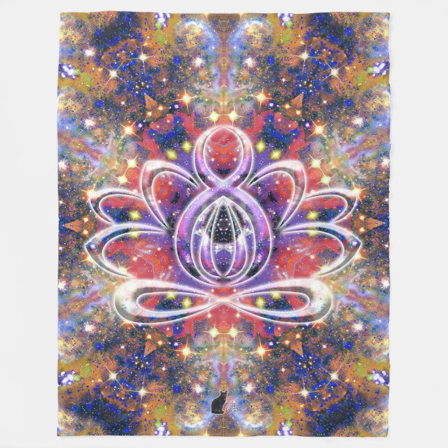 Couverture Polaire Lustré Zen Lotus (Devant)