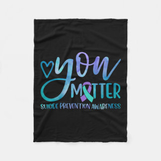 Couverture Polaire Lutte Contre Le Suicide Ribbo Turquoise Et Violet