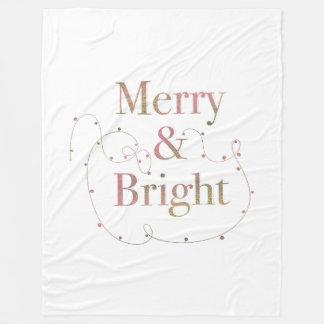 Couverture Polaire Lux Christmas Merry & Bright on White