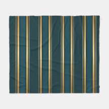 Luxury Blue Green Gold Stripe Gift Wrap Pattern