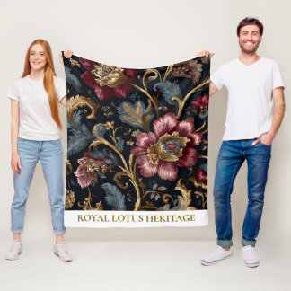 Couverture Polaire Luxury Indian Floral Fleece Blanket Vintage Royal
