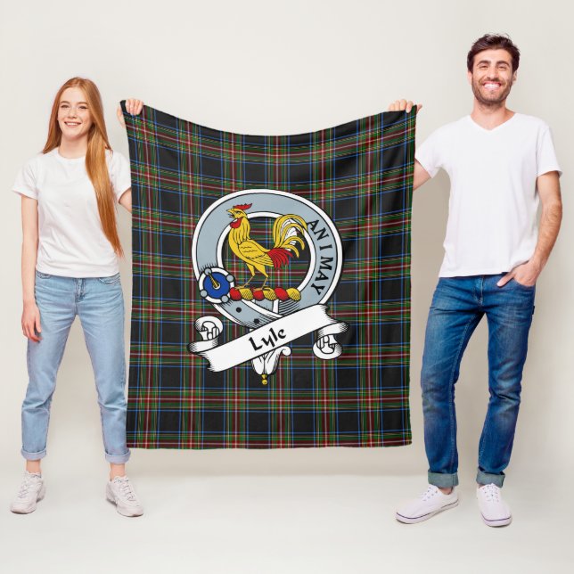 Couverture Polaire Lyle Clan Badge Tartan Plaid (En situation)
