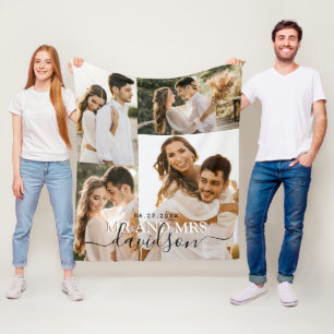 Couverture Polaire M. Et Mme Photo Collage Mariage