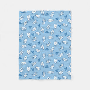 Couverture Polaire M. Grumpy Blue Emotion Toss Motif