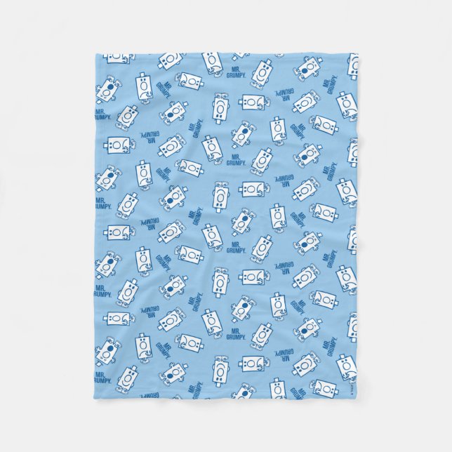 Couverture Polaire M. Grumpy | Blue Emotion Toss Motif (Devant)