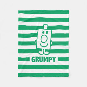 Couverture Polaire M. Grumpy   Grin escarpé et rayures vertes