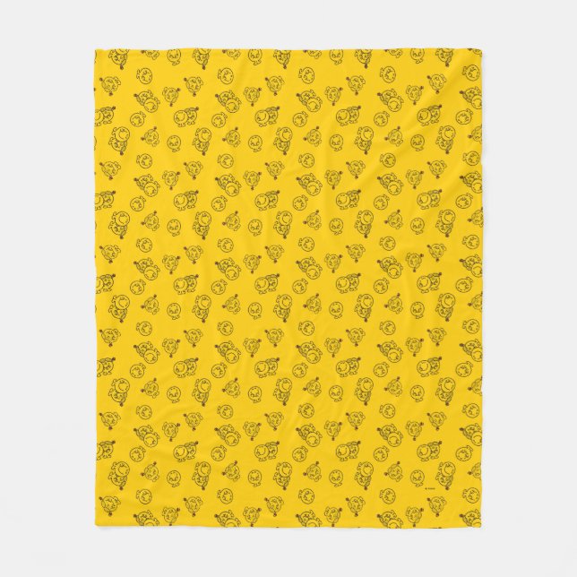 Couverture Polaire M. Happy & Little Miss Sunshine | Motif jaune (Devant)