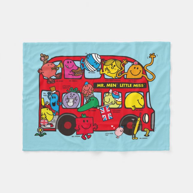 Couverture Polaire M. Men & Little Miss Crowded Bus (Devant (Horizontal))