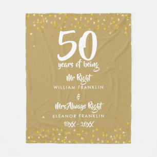 Couverture Polaire M. Mme Right Fun Golden 50e anniversaire