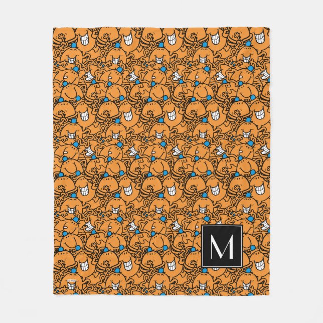 Couverture Polaire M. Tickle | Motif Orange | Monogramme (Devant)
