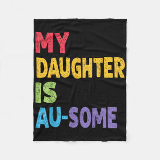 Couverture Polaire Ma Fille Est Au-some Autistique Autist Kids Autism