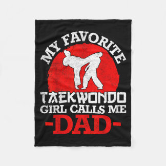 Couverture Polaire Ma fille préférée de taekwondo m'appelle papa - Pè