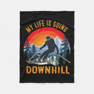 Couverture Polaire Ma vie va descendre Hiver Snowboard Sport