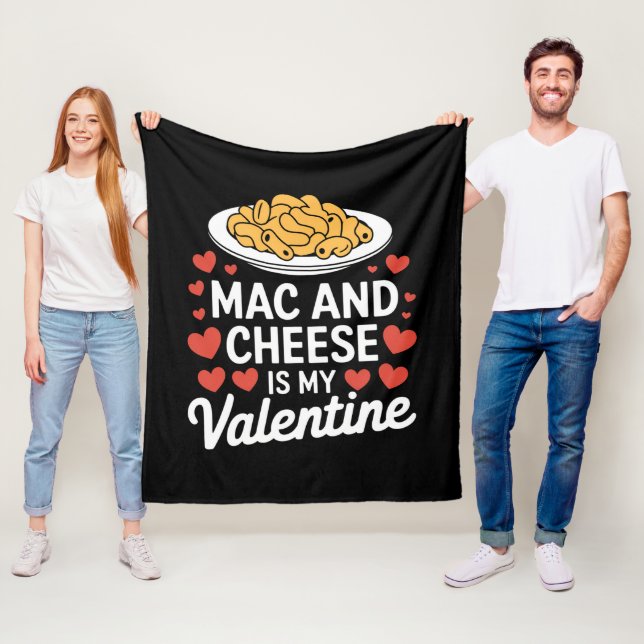 Couverture Polaire Mac Et Fromage Valentine Mac n Cheese Lover Cadeau (En situation)