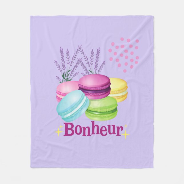 Couverture Polaire Macarons français (Devant)