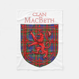 Couverture Polaire MacBeth Tartan Scottish Plaid Lion Rampant