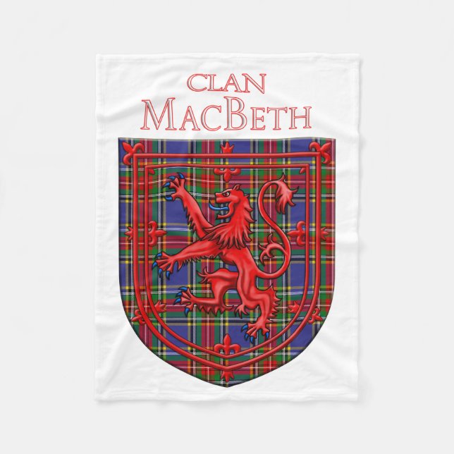 Couverture Polaire MacBeth Tartan Scottish Plaid Lion Rampant (Devant)