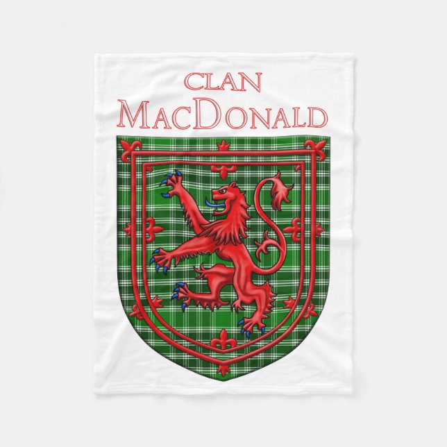 Couverture Polaire MacDonald de l'Ancien Tartan des Îles (Devant)