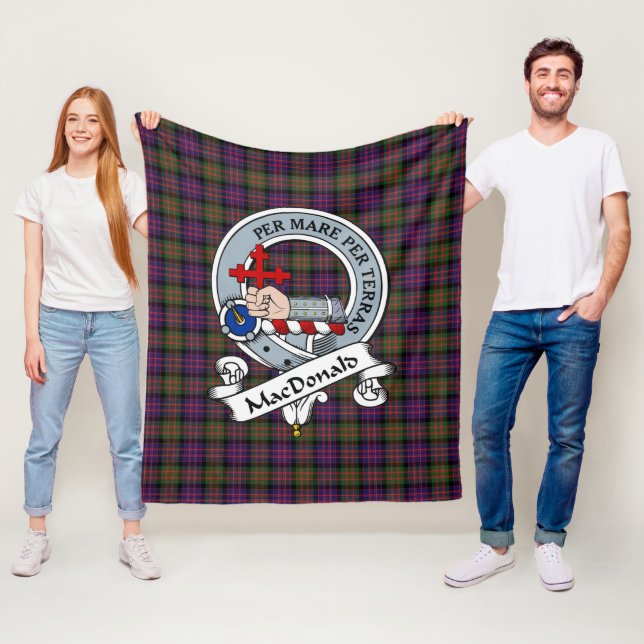 Couverture Polaire MacDonald Macdonalds Modernes De Clan Sleat Badge  (En situation)
