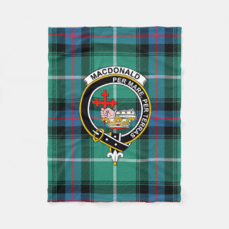 Couverture Polaire MacDonald Tartan, Badge & Crest Blanket
