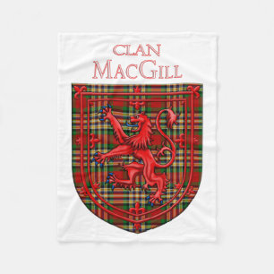 Couverture Polaire MacGill Tartan Scottish Plaid Lion Rampant