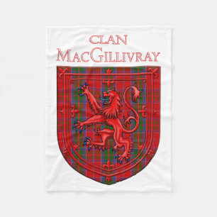 Couverture Polaire MacGillivray Tartan Scottish Plaid Lion Rampant