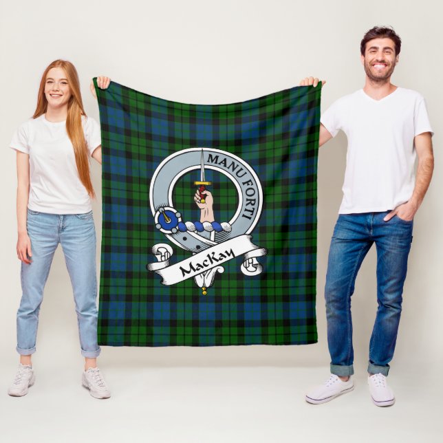 Couverture Polaire MacKay Moderne Clan Badge Tartan Plaid (En situation)