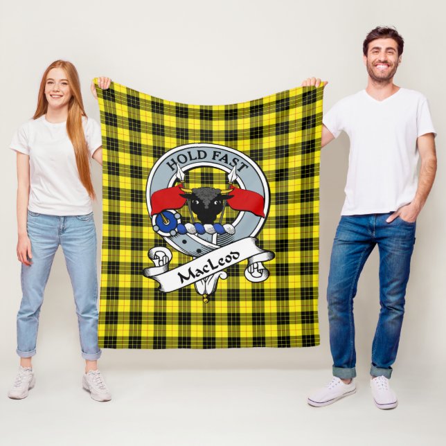 Couverture Polaire MacLeod de Lewis Moderne Clan Badge Tartan Plaid (En situation)