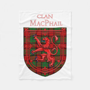 Couverture Polaire MacPhail Tartan Scottish Plaid Lion Rampant